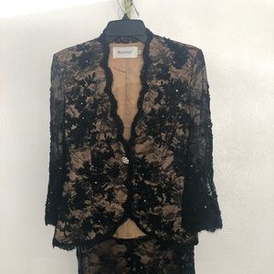Elegant lace black suit